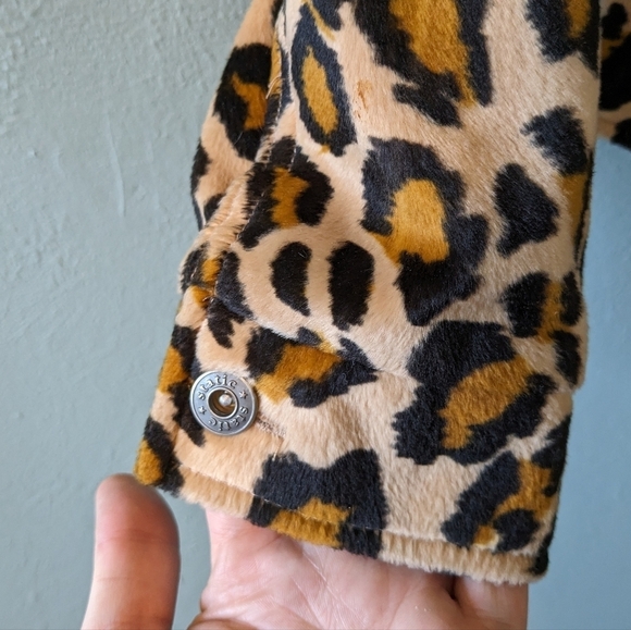 Y2K Static Leopard Print Cropped Jacket Size S - Picture 8 of 12